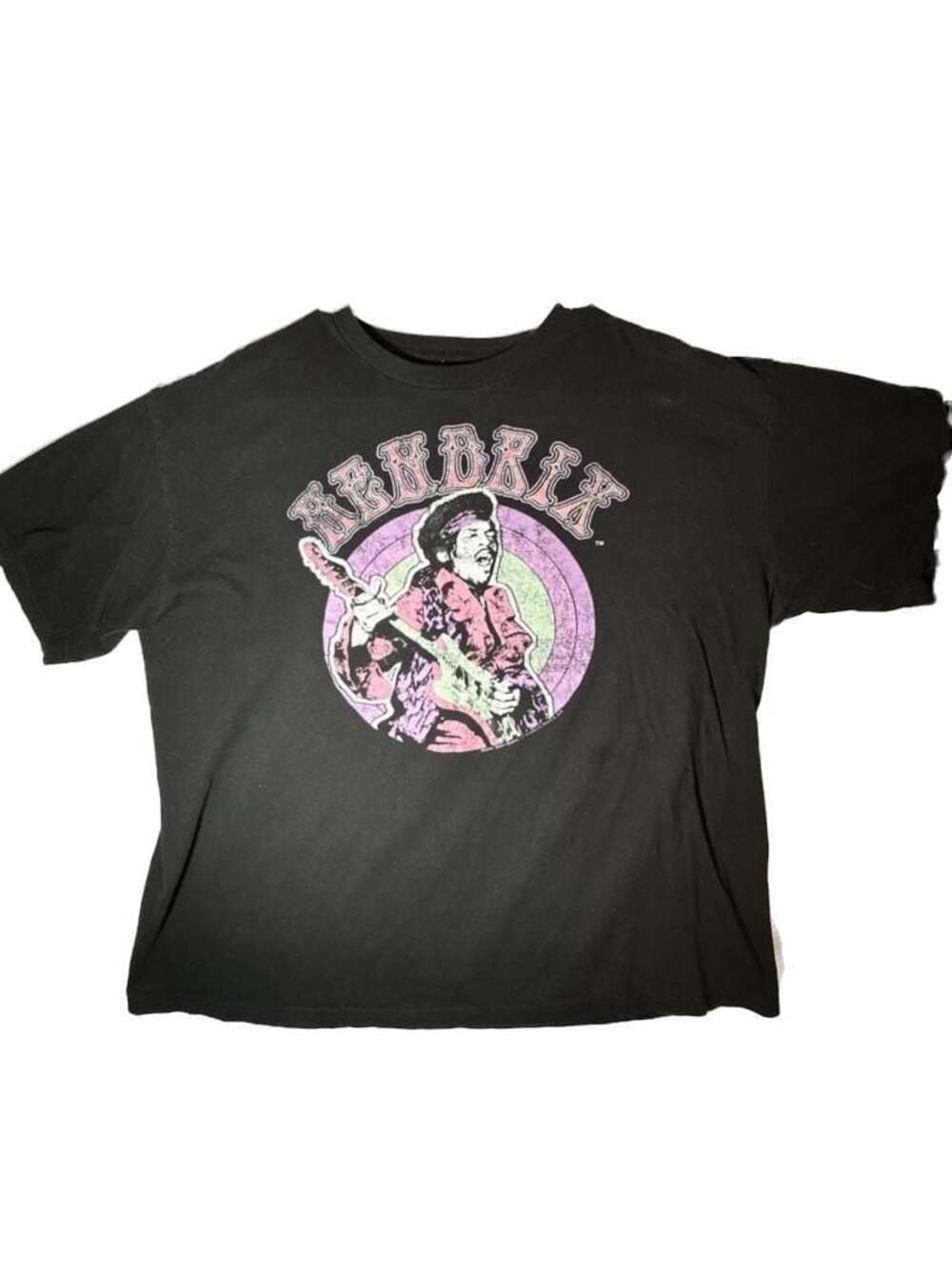 Authentic Hendrix Jimi Hendrix Black Graphic Short Sleeve T-Shirt